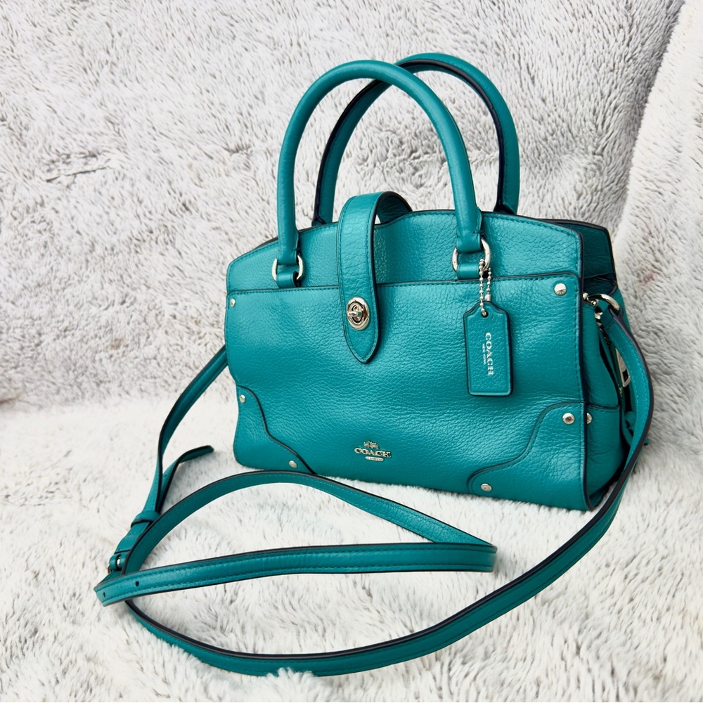 COACH Grain Leather Mercer 24 Satchel Handbag